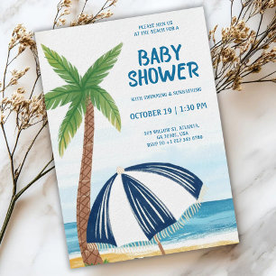 Beach-themed baby shower Invitation