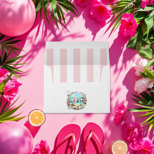 Beach-Themed Bachelorette Weekend Social Club Envelope