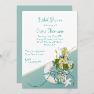 Beach Themed Bridal Shower Invitation