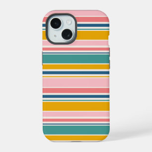 Beach Themed Colour Stripes iPhone 15 Case