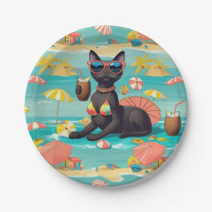 Beach themed for Siamese Cat Lovers Party Paper Plate