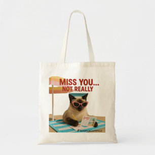 Beach themed for Siamese Cat lovers Tote Bag