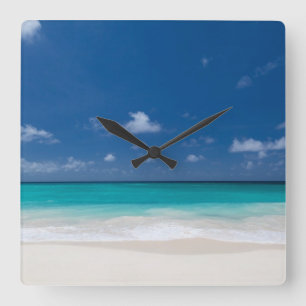Beach Themed Gifts Large Square Wall Clock