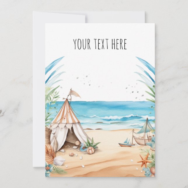 Beach Themed  Invitation (Front)