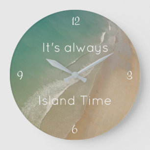 Beach Themed, Island Time Clock