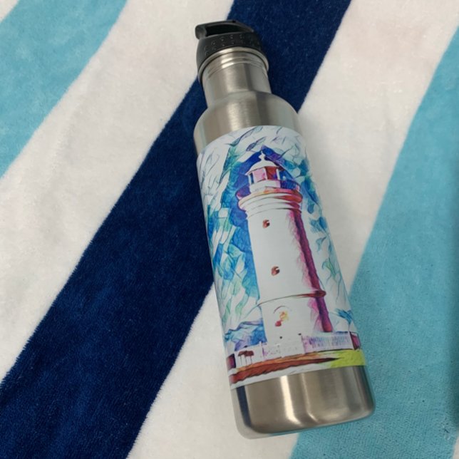 Beach Themed Lighthouse 710 Ml Water Bottle (Creator Uploaded)