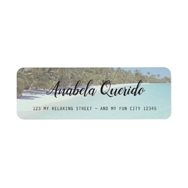 Beach Themed Ocean Palm Tree Tropical Seashore (Front)