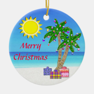 Beach Theme Christmas Tree Decorations Ornaments Zazzle Co Nz