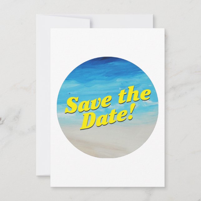 Beach Themed Party Invitation (Front)