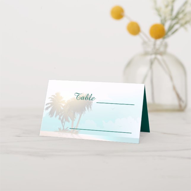 Beach Themed Place Card (Front)