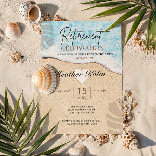 Beach Themed Retirement Party Online Printable Invitation
