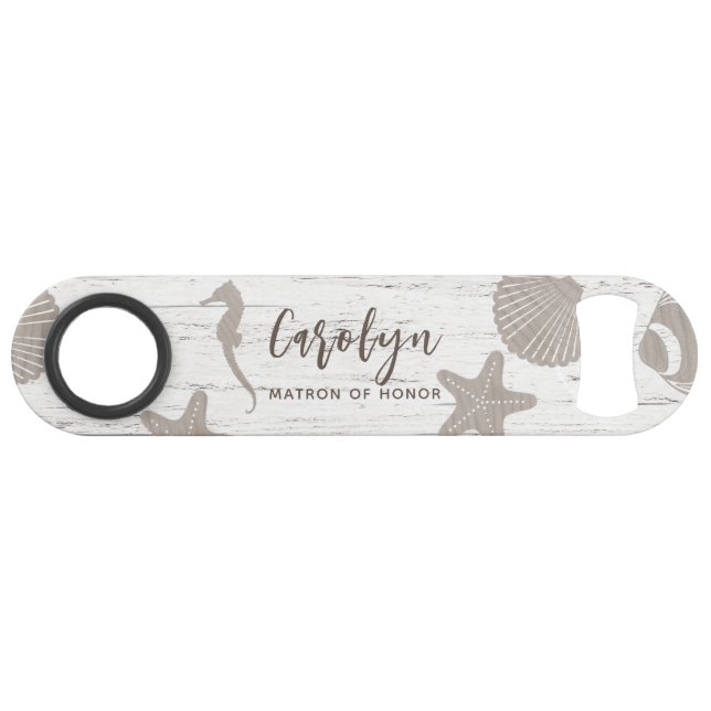 Beach Themed Wedding Wood Grain (Front (Horizontal))