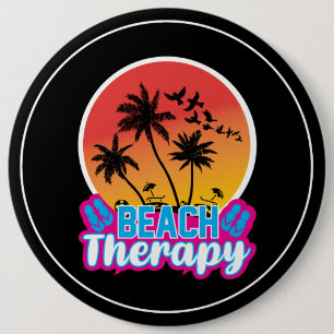 Beach Therapy-18920 6 Cm Round Badge