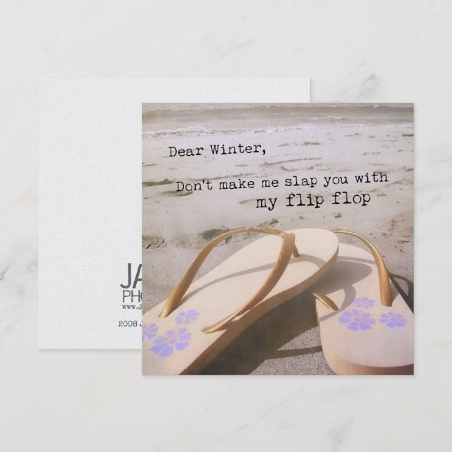 BEACH THERAPY 5.25 x 5.25 card (Front/Back)