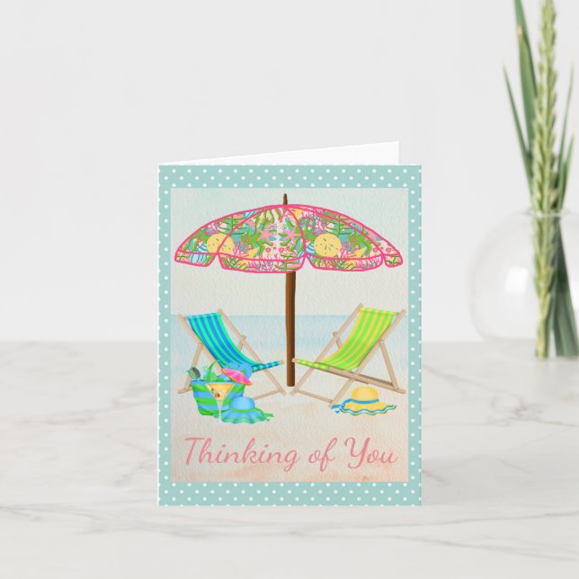 Beach Thinking of You Card (Front)
