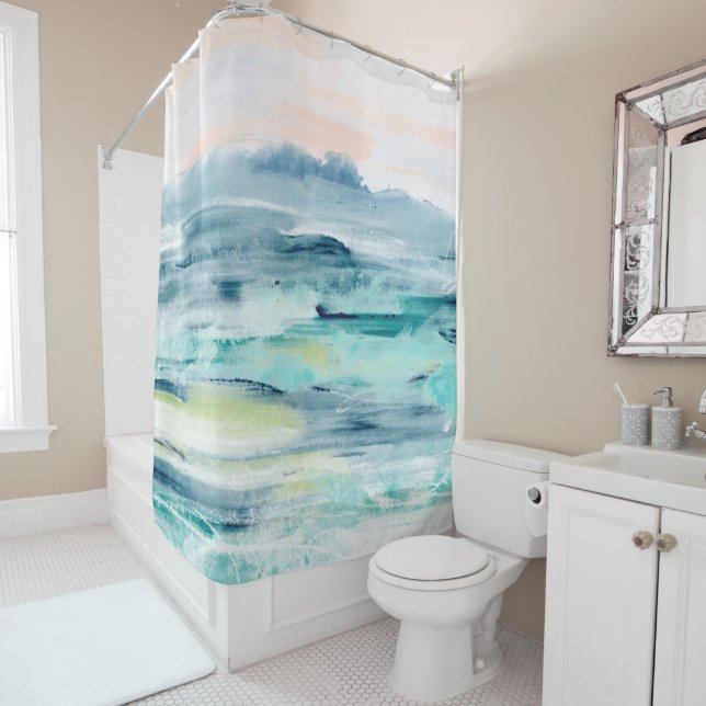 Beach Tides II Shower Curtain (In Situ)