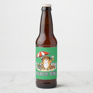 Beach Time 2 Beer Bottle Label