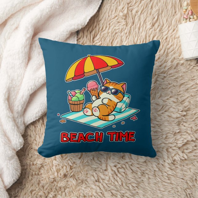 Beach Time 3 Cushion (Blanket)