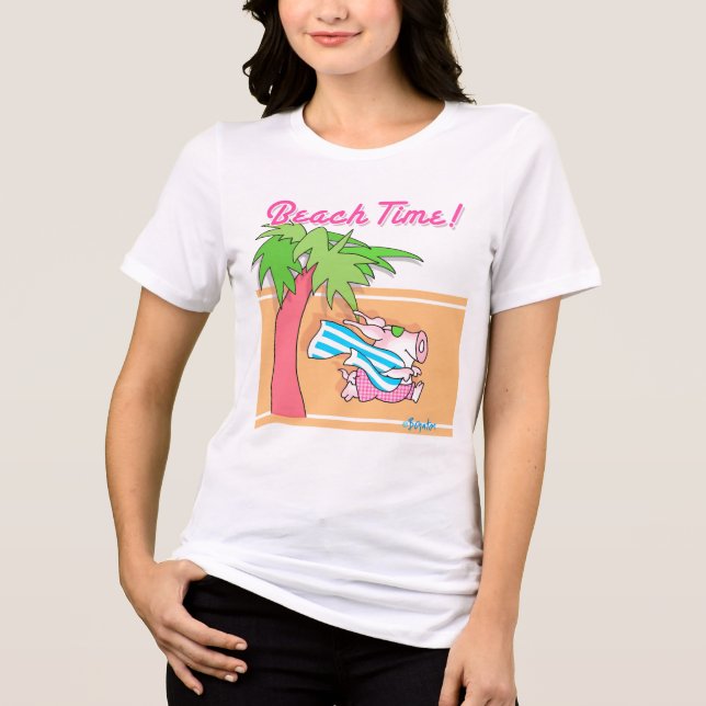 BEACH TIME! by Boynton Tri-Blend Shirt (Front)