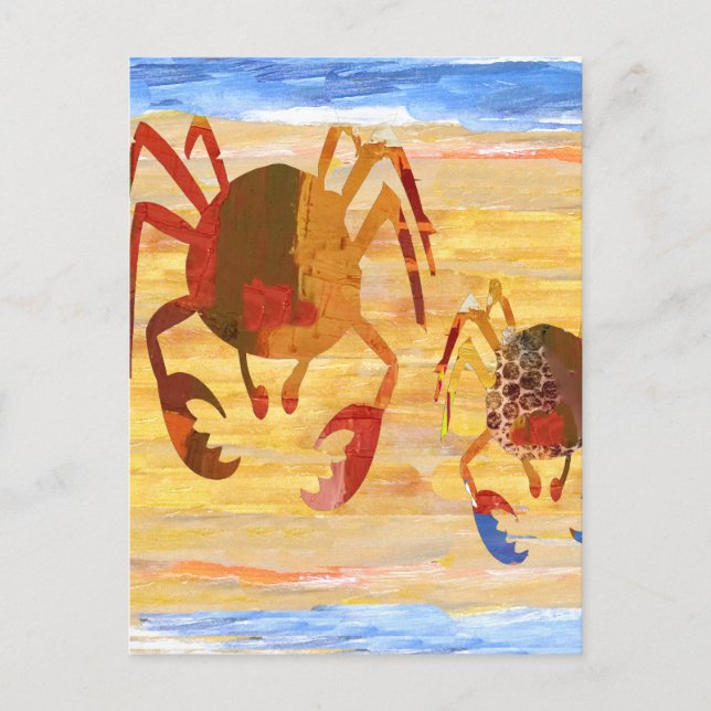 Beach time fun Crab Patrol Postcard (Front)