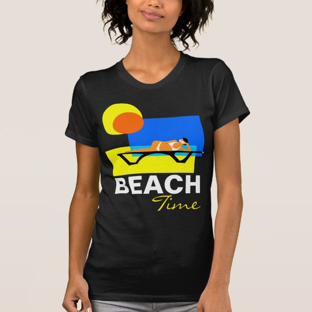 Beach Time funny customisable T-Shirt (Front)