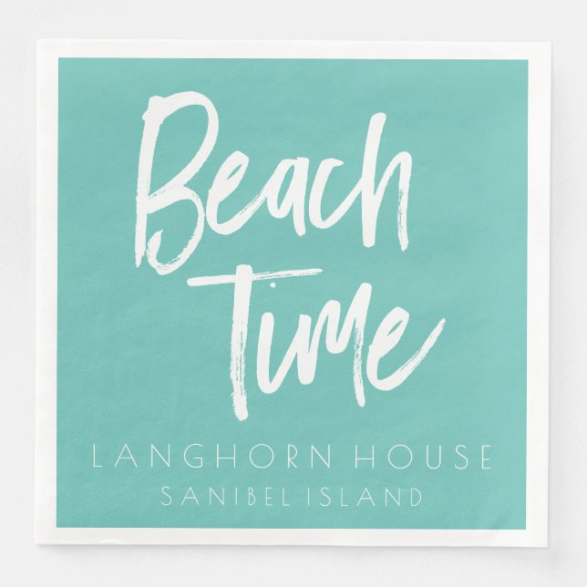 Beach Time Party Napkin (Front)