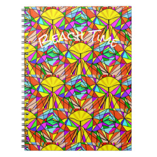 Beach Time Retro Trendy Multicolored Summer Notebook