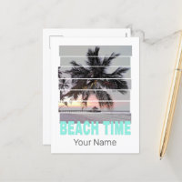 Beach Time Vintage Pier Palm Tree Sunset Souvenir