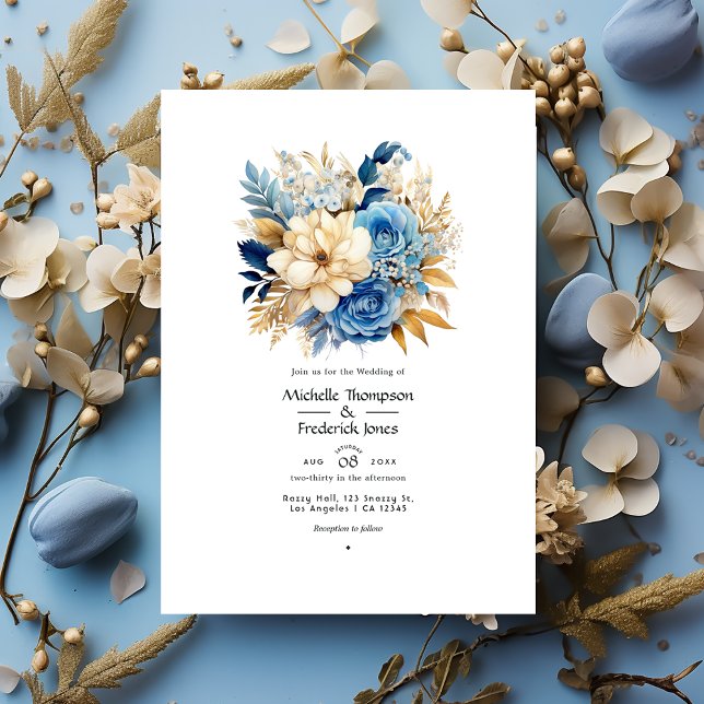 Beach Tones Floral Summer Wedding Invitation (Creator Uploaded)