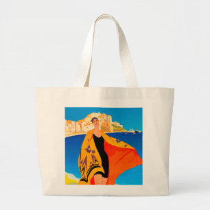 Beach Tote Bag: "French Riviera"