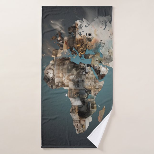 Beach towel abstract continent (Bath Towel)