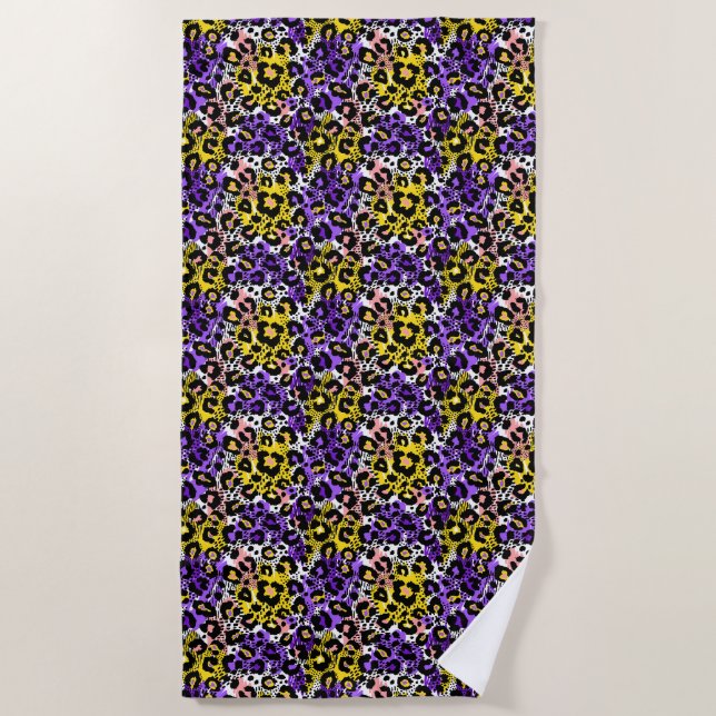 Beach Towel-Animal Print Towel (Front)