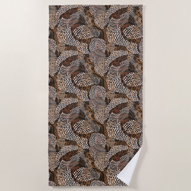 Beach Towel-Animal Print Towel (Front)