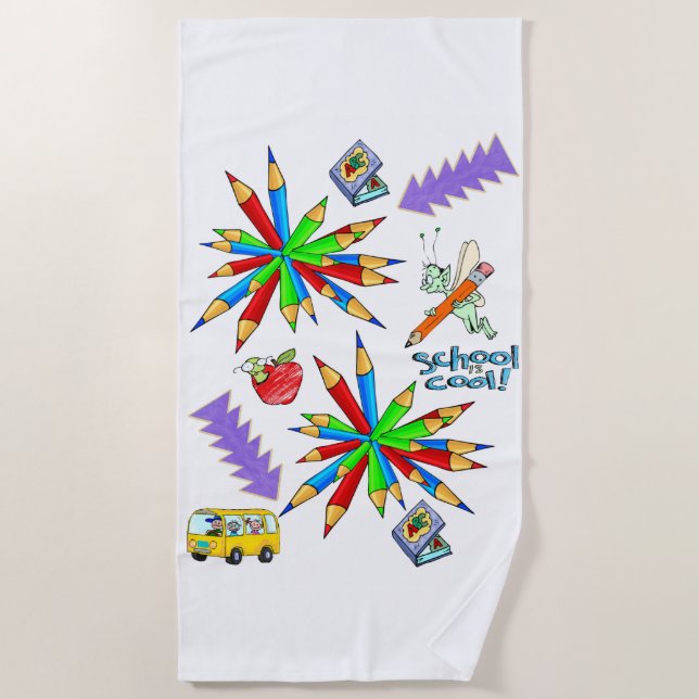 Beach Towel Back to School is Cool (Front)