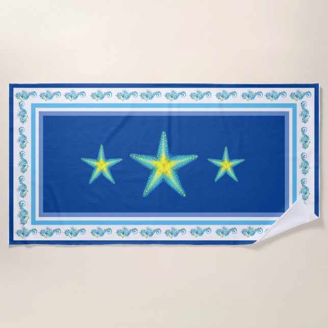 Beach Towel Beach Towels Seaside Royal Blue (Front)