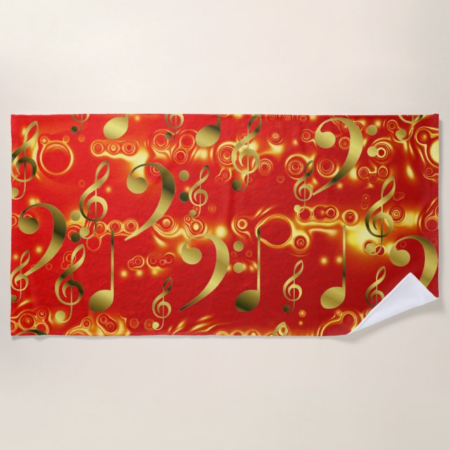 Beach Towel,holiday, music,home, notes,colourful Towel (Front)