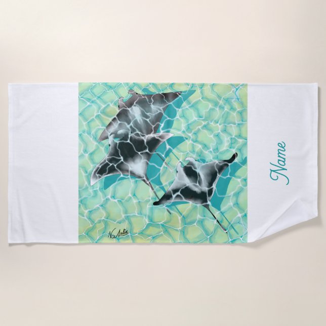 Beach towel Manta Ray (Front)