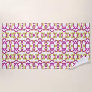 Beach Towel, Multicolor classic fabric pattern Bea Towel