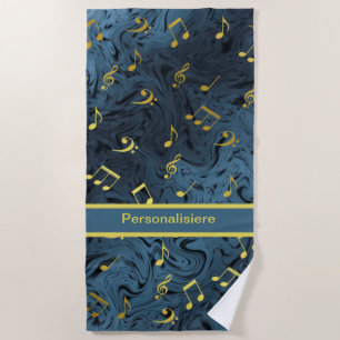 Beach Towel,music, set,home, notes,colourful, Towel