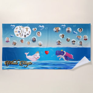 Beach Towel Prince & Princess of Whales "Bubbles"