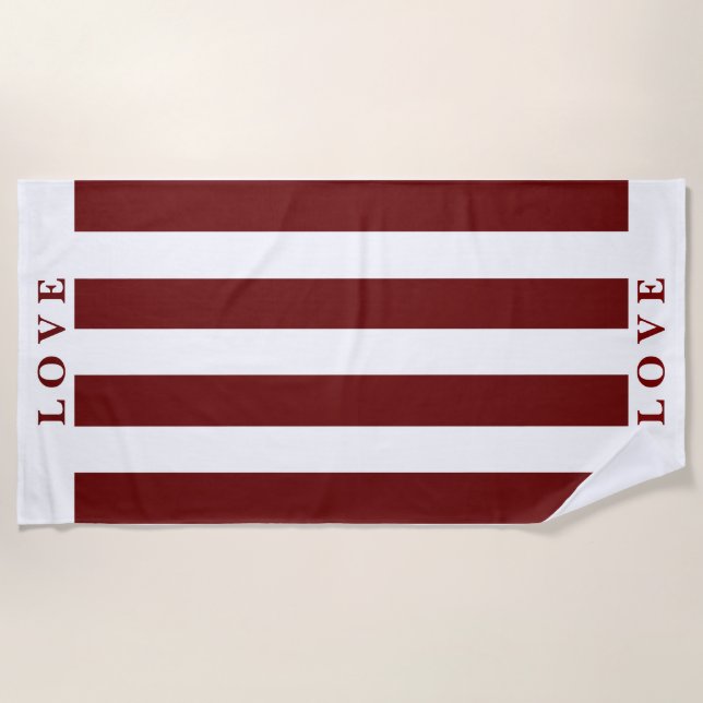Beach towel - Red&White (Front)