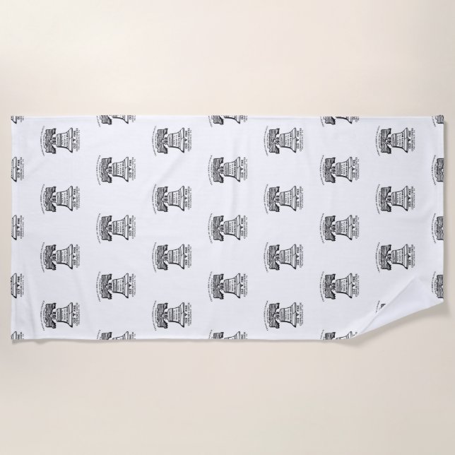 Beach Towel - Repeating Logo (Front)