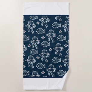 Beach Towel--Sea Life Beach Towel