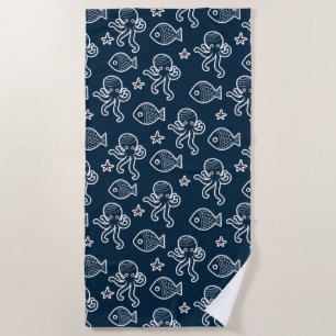 Beach Towel--Sea Life Beach Towel