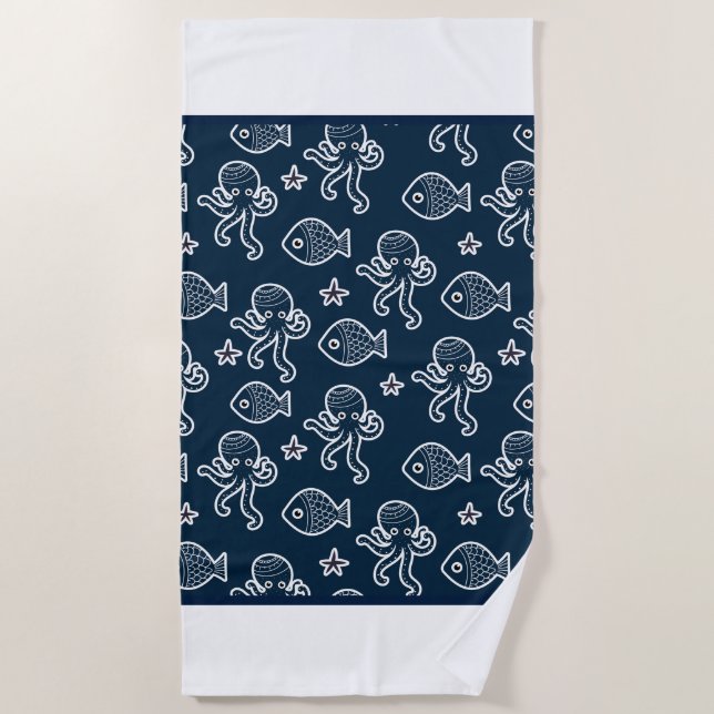 Beach Towel--Sea Life Towel (Front)