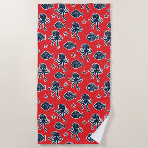 Beach Towel--Sea Life Towel