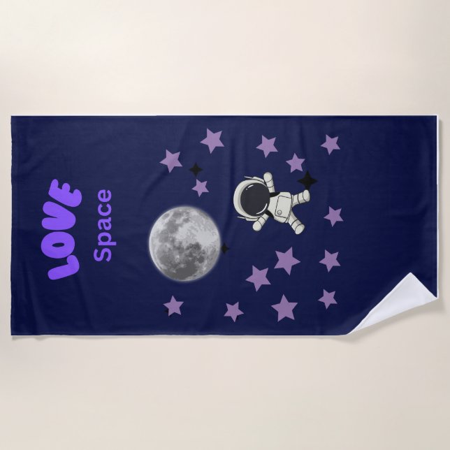 Beach towel, space design towel (Front)