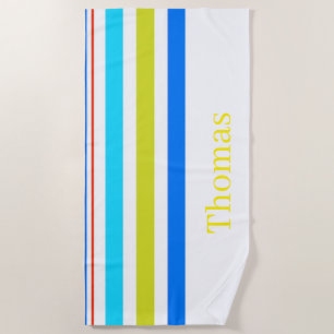 Beach Towel Spring Caribbean Colourful Colour Stri