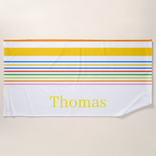Beach Towel Spring Caribbean Colourful Colour Stri