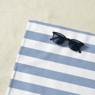 Beach Towel Spring Pastel Blue & White Stripe